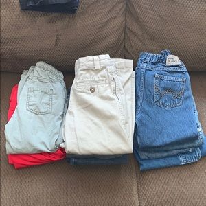 1 pair of shorts and 11 pairs of pants